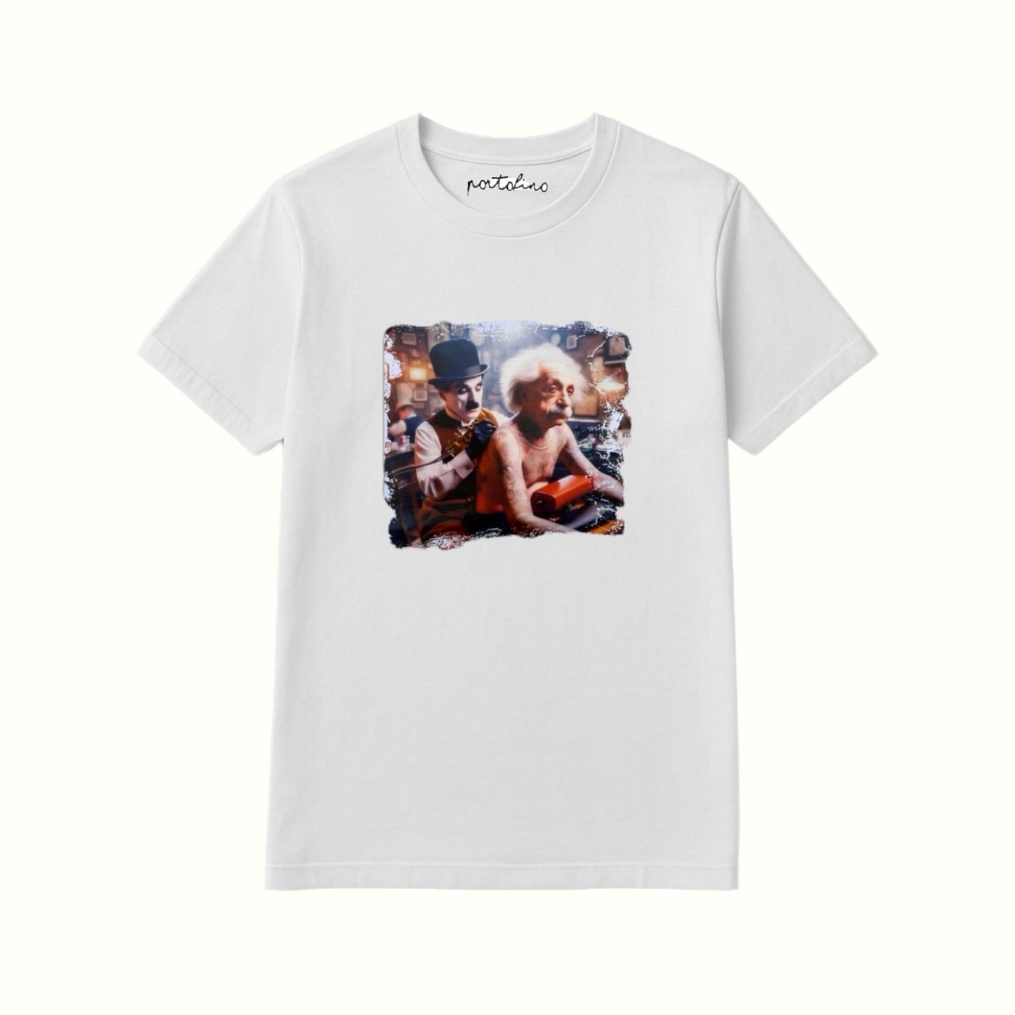 T-shirt bianca Einstein - Chaplin